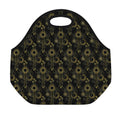 Gold Sun And Moon Pattern Print Neoprene Lunch Bag