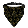 Gold Sun And Moon Pattern Print Over The Collar Dog Bandana