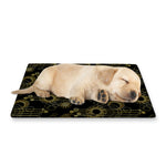 Gold Sun And Moon Pattern Print Pet Cooling Mat Cover