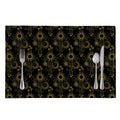 Gold Sun And Moon Pattern Print Placemat