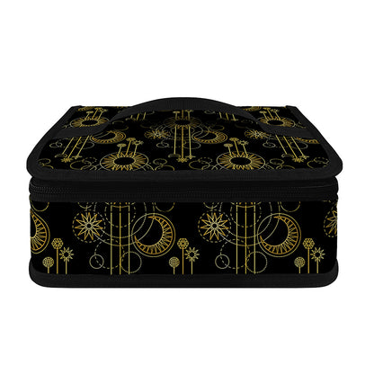 Gold Sun And Moon Pattern Print Small Lunch Bag