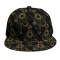 Gold Sun And Moon Pattern Print Snapback Cap
