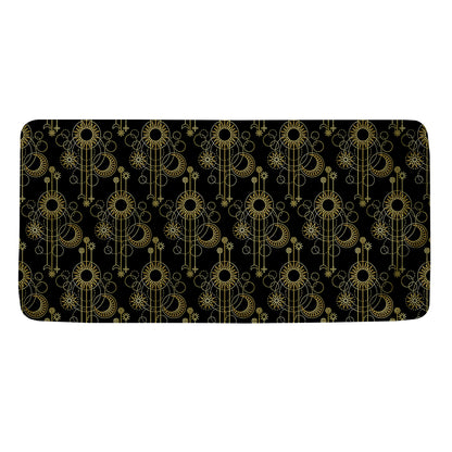 Gold Sun And Moon Pattern Print Towel