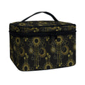 Gold Sun And Moon Pattern Print Travel Makeup Bag