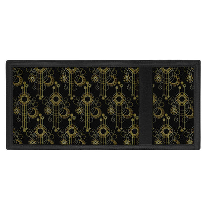 Gold Sun And Moon Pattern Print Trifold Wallet