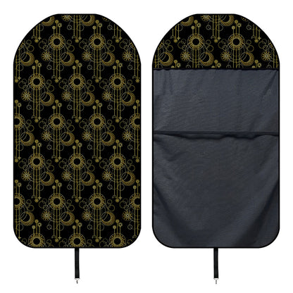 Gold Sun And Moon Pattern Print Waterproof Car Seat Cover