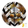 Gold Tropical Skull Pattern Print Basketball