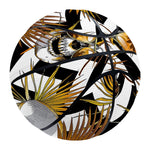 Gold Tropical Skull Pattern Print Basketball