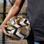Gold Tropical Skull Pattern Print Basketball