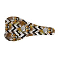 Gold Tropical Skull Pattern Print Bicycle Seat Cover