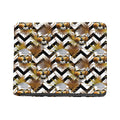 Gold Tropical Skull Pattern Print Bifold Wallet