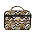 Gold Tropical Skull Pattern Print Briefcase Bible Bag