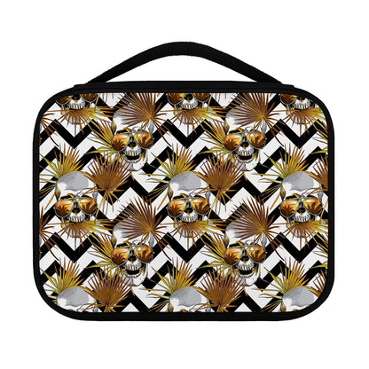 Gold Tropical Skull Pattern Print Classic Bible Case