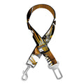 Gold Tropical Skull Pattern Print Dog Seat Belt