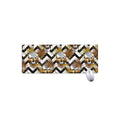 Gold Tropical Skull Pattern Print Extended Mouse Pad