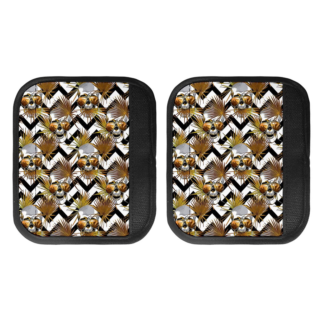 Gold Tropical Skull Pattern Print Handle Covers