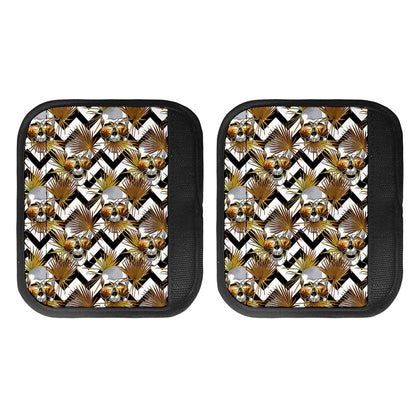 Gold Tropical Skull Pattern Print Handle Covers