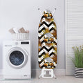 Gold Tropical Skull Pattern Print Ironing Board Cover