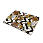 Gold Tropical Skull Pattern Print Pet Cooling Mat Cover