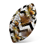 Gold Tropical Skull Pattern Print Rugby Ball