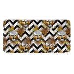 Gold Tropical Skull Pattern Print Towel