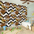 Gold Tropical Skull Pattern Print Wall Sticker
