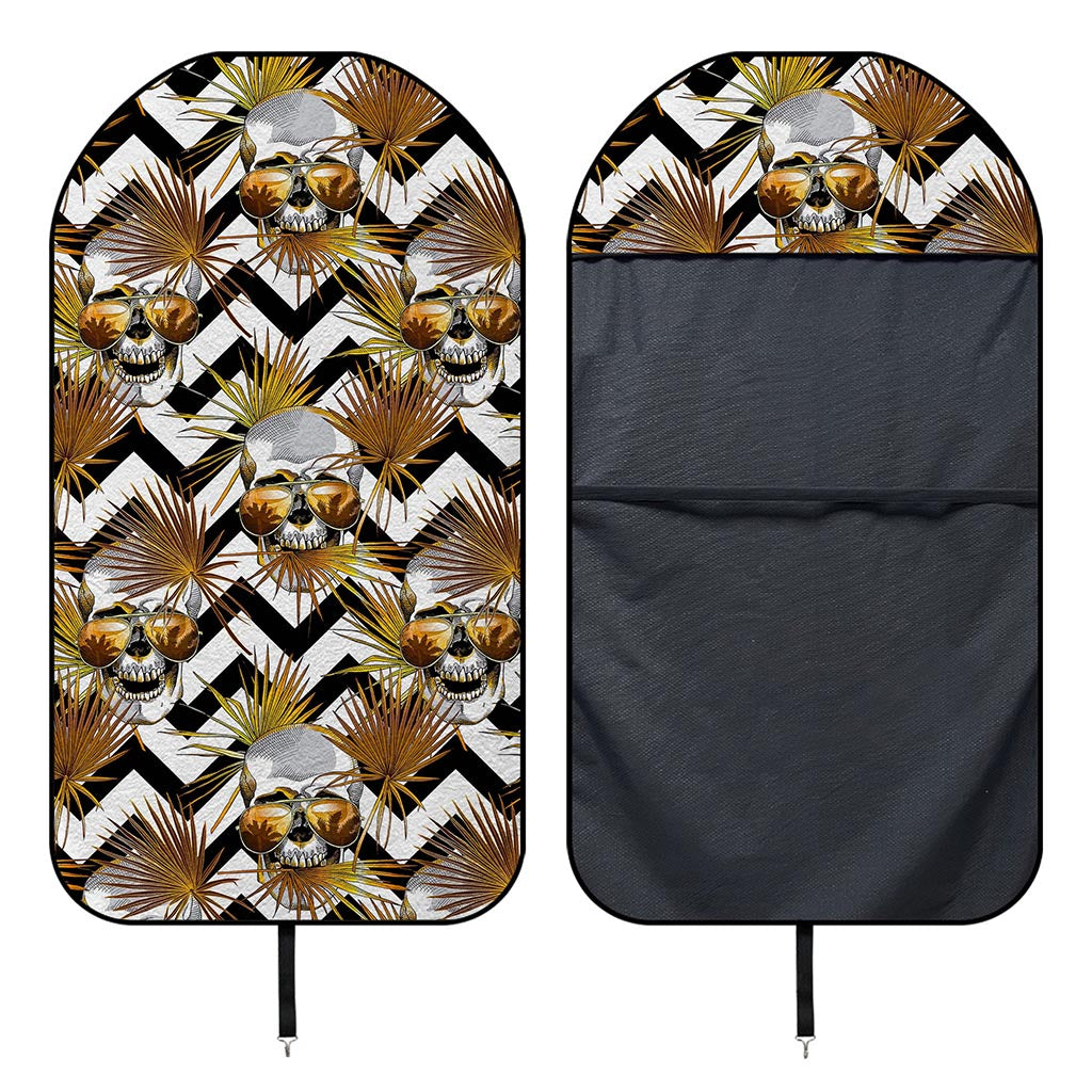 Gold Tropical Skull Pattern Print Waterproof Car Seat Cover