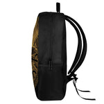 Gold Viking God Odin And Crow Print 17 Inch Backpack