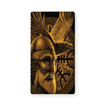 Gold Viking God Odin And Crow Print Baby Crib Sheet