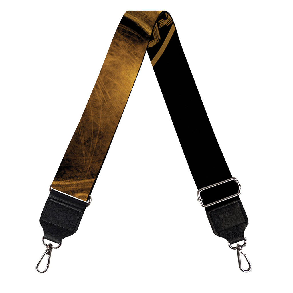 Gold Viking God Odin And Crow Print Bag Strap