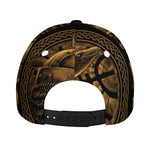 Gold Viking God Odin And Crow Print Baseball Cap