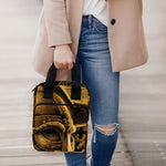 Gold Viking God Odin And Crow Print Bible Tote Bag