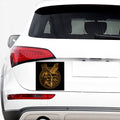 Gold Viking God Odin And Crow Print Car Sticker