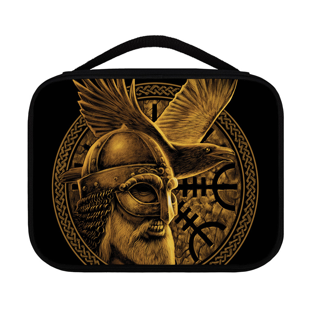 Gold Viking God Odin And Crow Print Classic Bible Case