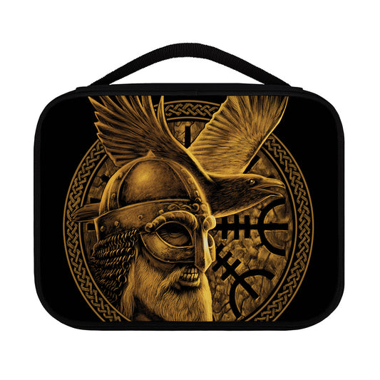 Gold Viking God Odin And Crow Print Classic Bible Case