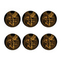 Gold Viking God Odin And Crow Print Coaster Set