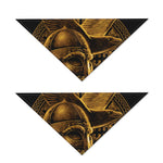 Gold Viking God Odin And Crow Print Dog Bandana