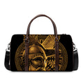 Gold Viking God Odin And Crow Print Duffel Bag
