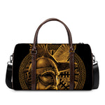 Gold Viking God Odin And Crow Print Duffle Bag
