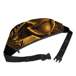 Gold Viking God Odin And Crow Print Fanny Pack