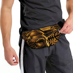 Gold Viking God Odin And Crow Print Fanny Pack