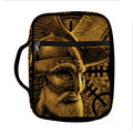 Gold Viking God Odin And Crow Print Front Pocket Bible Bag