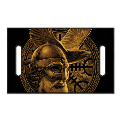 Gold Viking God Odin And Crow Print Golf Cart Seat Cover