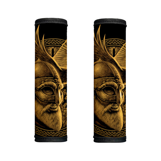 Gold Viking God Odin And Crow Print Handle Covers