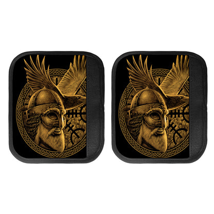 Gold Viking God Odin And Crow Print Handle Covers