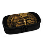 Gold Viking God Odin And Crow Print Insulin Cooler Travel Case