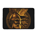 Gold Viking God Odin And Crow Print Kitchen Mat
