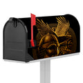 Gold Viking God Odin And Crow Print Mailbox Cover