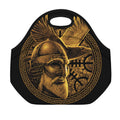Gold Viking God Odin And Crow Print Neoprene Lunch Bag