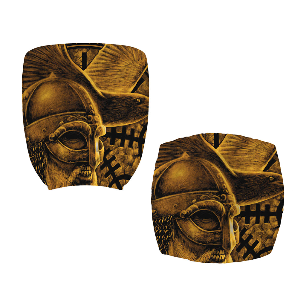 Gold Viking God Odin And Crow Print Office Chair Cover